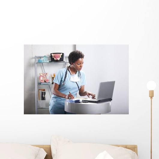 Cute Afro-american Doctor Her