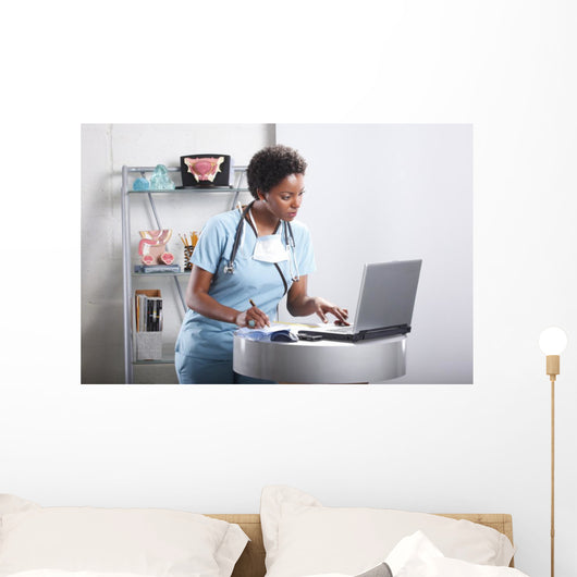 Cute Afro-american Doctor Her