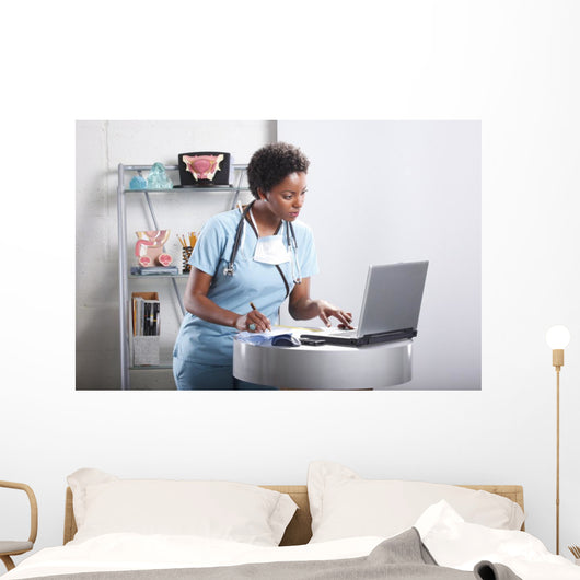 Cute Afro-american Doctor Her