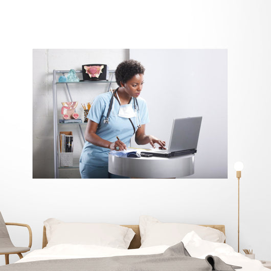 Cute Afro-american Doctor Her