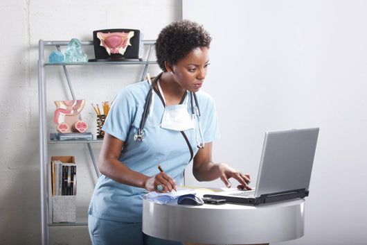 Cute Afro-american Doctor Her