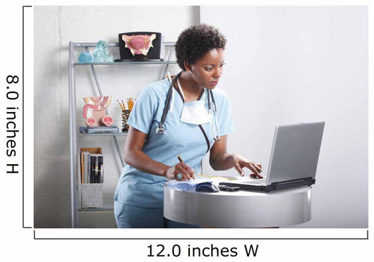 Cute Afro-american Doctor Her