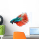 Halfmoon Betta Fighting Fish Wall Decal