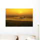 Floatplane Flying @ Sunset Matanuska Valley Sc Ak Summer Wall Mural