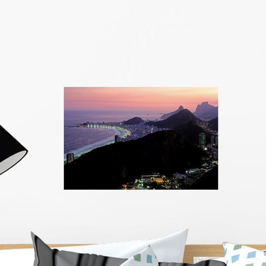 rio de janeiro by night Wall Mural