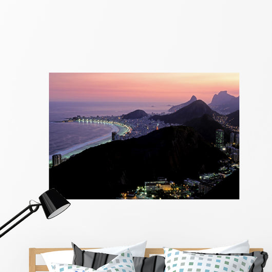 rio de janeiro by night Wall Mural
