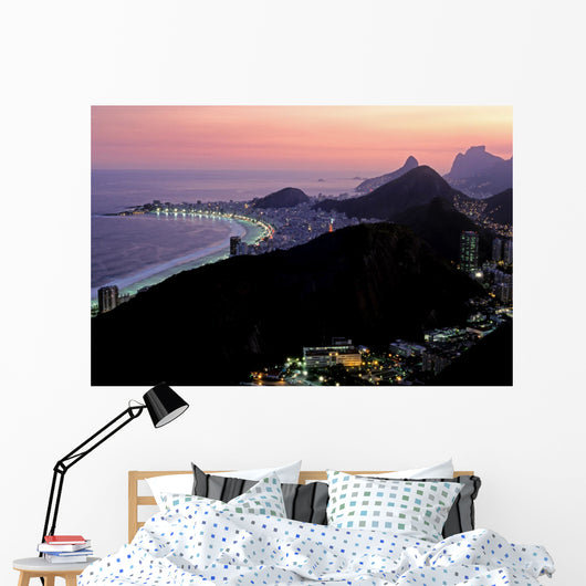 rio de janeiro by night Wall Mural