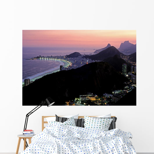 rio de janeiro by night Wall Mural