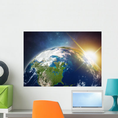 Open Space Wall Mural shown on a wall