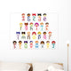 Kids Alphabet Vector Wall Decal Sticker Set