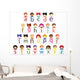 Kids Alphabet Vector Wall Decal Sticker Set
