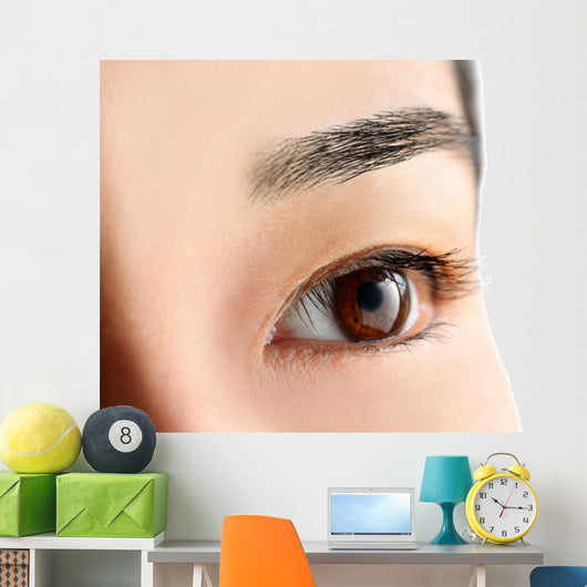 Woman's Brown Eye Wall Mural