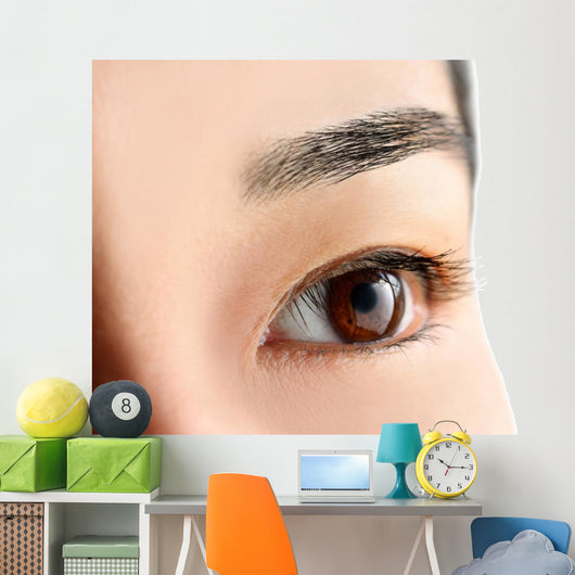 Woman's Brown Eye Wall Mural