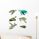 Six Sea Turtles Wall Decal Sticker Set
