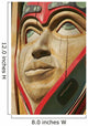 Close Up Of A Face On A Traditional Haida Totem Carving In Ketchikan Wall Mural