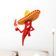 hot chili pepper with fire Wall Decal