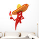 hot chili pepper with fire Wall Decal