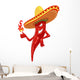 hot chili pepper with fire Wall Decal