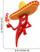 hot chili pepper with fire Wall Decal
