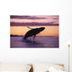 Humpback Whale Breaching @ Sunset Composite Se Ak Wall Mural