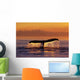 Humpback Whale Fluke @ Sunset Inside Passage Se Ak Summer Wall Mural