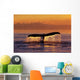 Humpback Whale Fluke @ Sunset Inside Passage Se Ak Summer Wall Mural