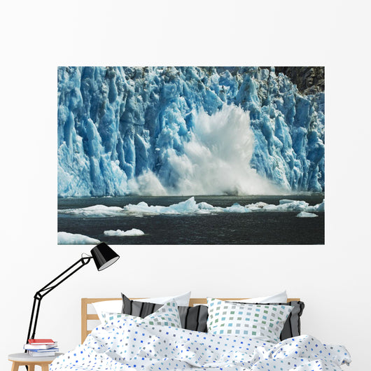 View Of Dawes Glacier Calving Wall Mural