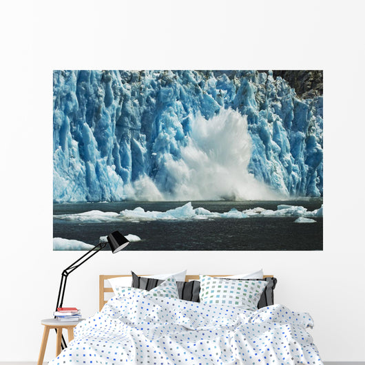 View Of Dawes Glacier Calving Wall Mural