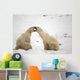 Polar Bears Play Fighting At Churchill, Manitoba, Canada Wall Mural