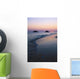 Hawaii, Oahu, Kailua, Lanikai, Sun sinking below horizon on beach Wall Mural