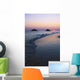 Hawaii, Oahu, Kailua, Lanikai, Sun sinking below horizon on beach Wall Mural