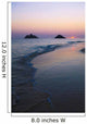 Hawaii, Oahu, Kailua, Lanikai, Sun sinking below horizon on beach Wall Mural
