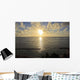 Hawaii, Oahu, Sunset over Waikiki Beach and ocean Wall Mural