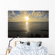 Hawaii, Oahu, Sunset over Waikiki Beach and ocean Wall Mural