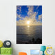 Hawaii, Oahu, Sunset over Waikiki Beach and ocean Wall Mural
