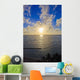 Hawaii, Oahu, Sunset over Waikiki Beach and ocean Wall Mural