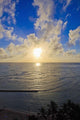 Hawaii, Oahu, Sunset over Waikiki Beach and ocean Wall Mural