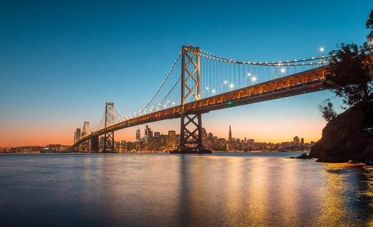 Golden Gate Bridge & San Francisco Skyline Wall Decal