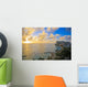 View of the Pacific Ocean and Waikiki Beach during sunset Wall Mural