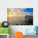 View of the Pacific Ocean and Waikiki Beach during sunset Wall Mural