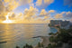 View of the Pacific Ocean and Waikiki Beach during sunset Wall Mural