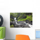 Hawaii, Maui, Hana, Seven Sacred Pools, a large stream and waterfalls Wall Mural