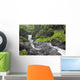 Hawaii, Maui, Hana, Seven Sacred Pools, a large stream and waterfalls Wall Mural