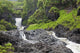 Hawaii, Maui, Hana, Seven Sacred Pools, a large stream and waterfalls Wall Mural