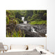 Hawaii, Maui, Hana, Seven Sacred Pools, a large stream and waterfalls Wall Mural