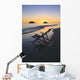 Hawaii, Lanikai, Empty beach chair at sunset Wall Mural