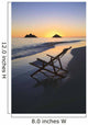 Hawaii, Lanikai, Empty beach chair at sunset Wall Mural