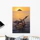 Hawaii, Lanikai, Empty beach chair at sunset Wall Mural