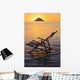 Hawaii, Lanikai, Empty beach chair at sunset Wall Mural