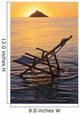 Hawaii, Lanikai, Empty beach chair at sunset Wall Mural
